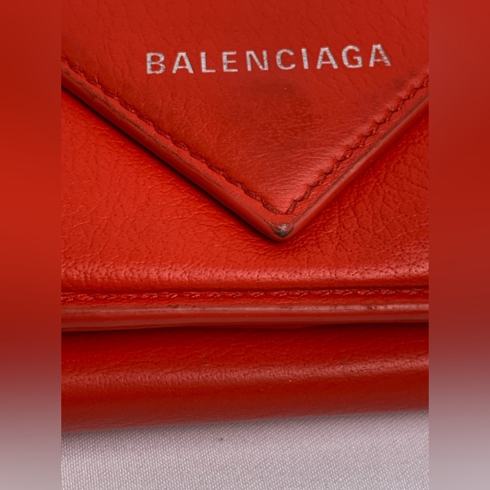 Balenciaga Red Papier Mini Wallet - Picture 11 of 15